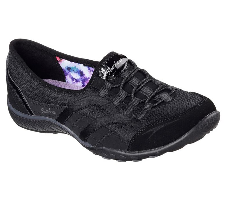 Skechers Relaxed Fit: Breathe Easy - Faithful - Womens Slip On Shoes Black [AU-YB0014]